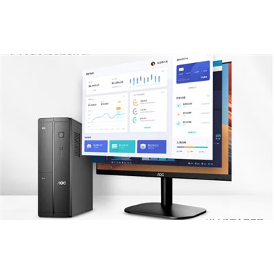 冠捷(AOC)E2270 臺式計算機 商用家用辦公電腦主機 主機+221.5英寸顯示器(G5400/4G/1TB+120G SDD/  DVD RW/21.5)